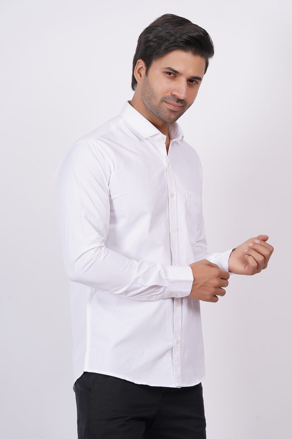 White | TTASCOTT Plain Shirt