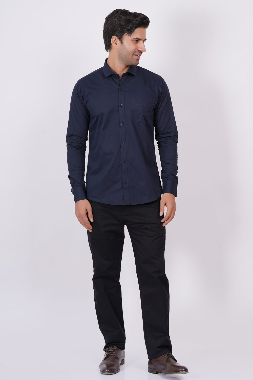 Navy Blue | TTASCOTT Check Shirt