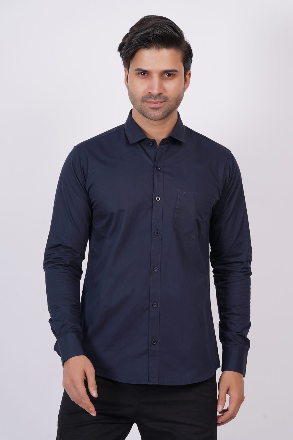 Navy Blue | TTASCOTT Check Shirt