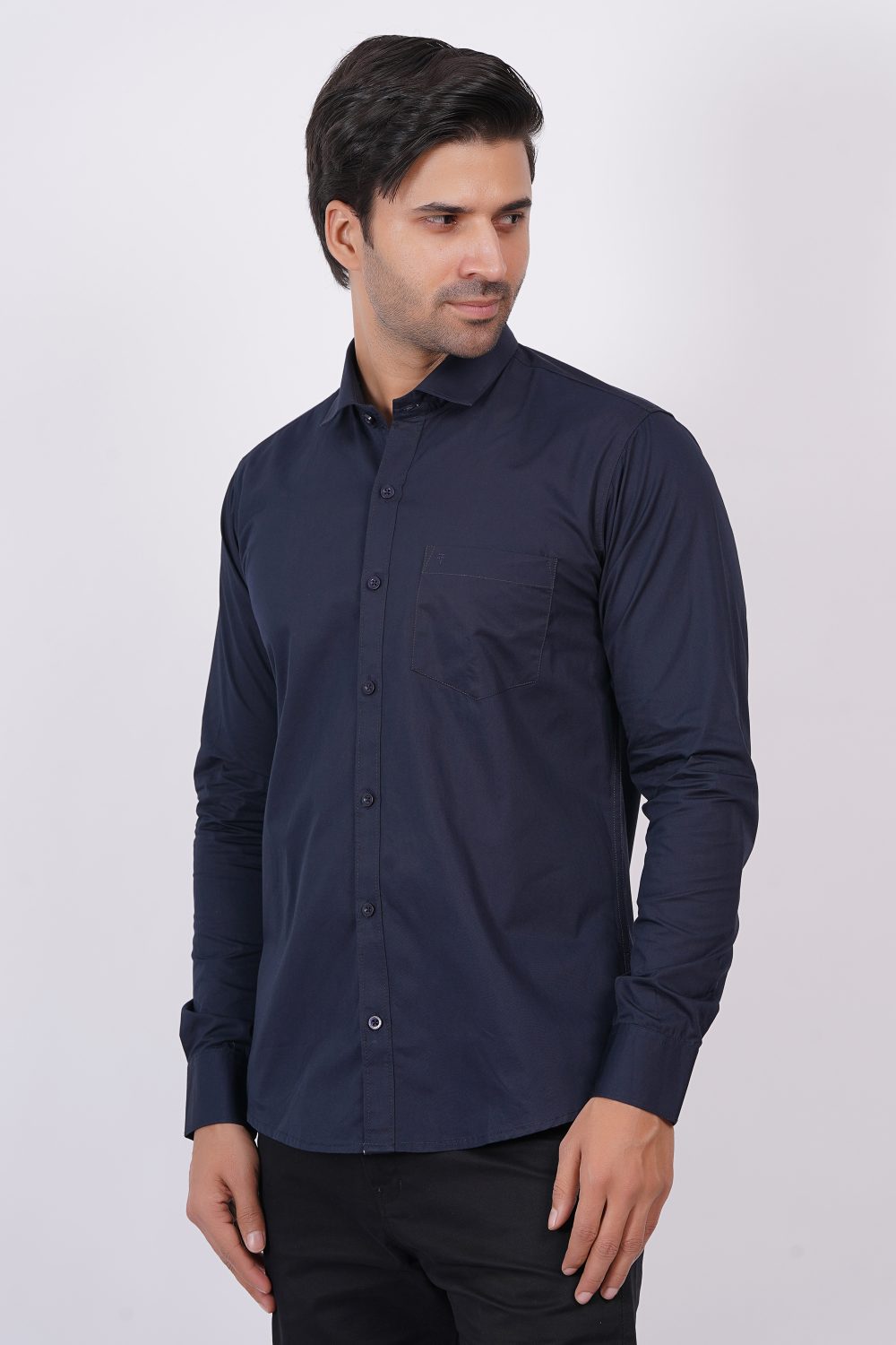 Navy Blue | TTASCOTT Check Shirt