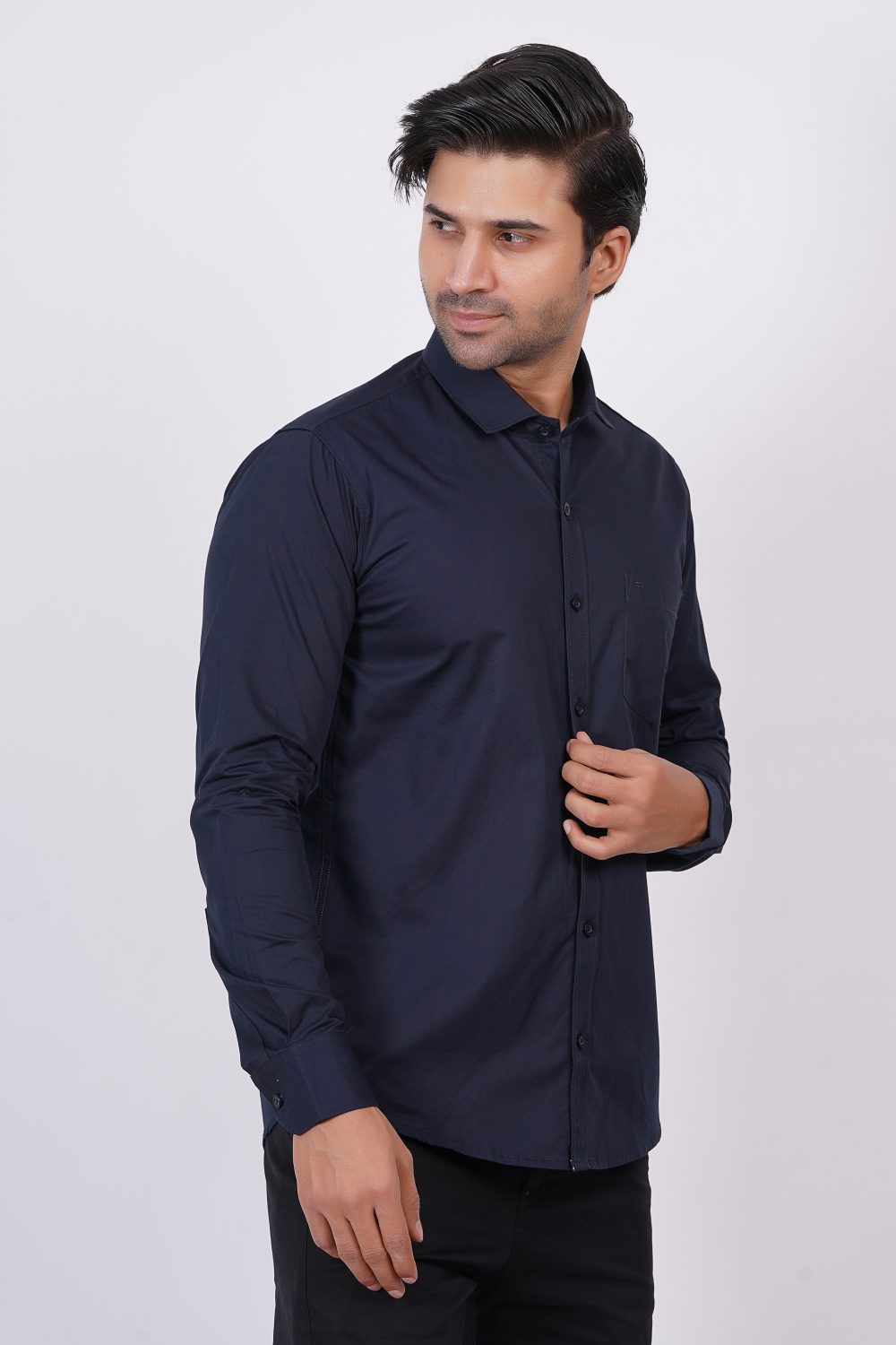 Navy Blue | TTASCOTT Check Shirt